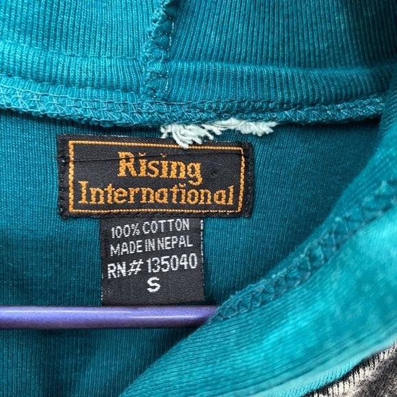 Rising International Hoodie Women's Small Boho Embroidered Sewn Zip Up Cotton - Picture 4 of 11